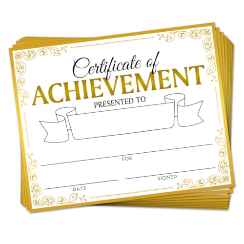 Doodlream 30 Golden Lace Zertifikat Für Die Erfolgreiche Teilnahme Anerkennungspapier 25 x 21cm Blank Student Sport Studie Award Vorschule Kindergarten Abschluss Zertifikate