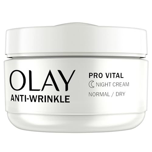 Olay Anti-Wrinkle Pro Vital Night Cream, Helps Visibly Reduce Fine Lines & Wrinkles, For Mature Skin,50ml