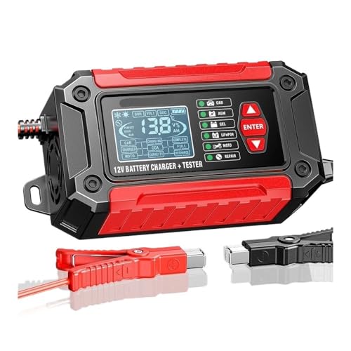 Chargeur et testeur de batterie de voiture intelligent 2 en 1 AGM Gel Lithium UE