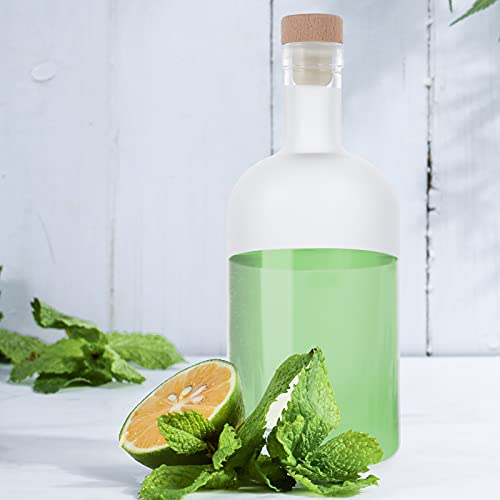 HEMOTON 2Pcs 500Ml de Vidro Fosco Garrafa De Vinho Com Cortiça Licor Vazias Garrafas de Cerveja Garr