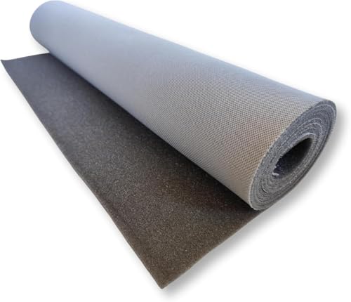 TAPHICEROS Tessuto Cielo, Grigio Chiaro, 100cm x 180cm, Venduto Al Metro, Tetto Per Rivestimento Auto, Ristrutturazione Interni Tessili Per Auto Caravan Barca Campeggio Fai Da Te