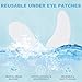 Joez Wonderful Under Eye Patches 2 Pairs, Silicone Reusable Eye Patches, Under Eye Mask for Skin Care Effect to Reduce Wrinkles and Fine Lines (Black, White)
