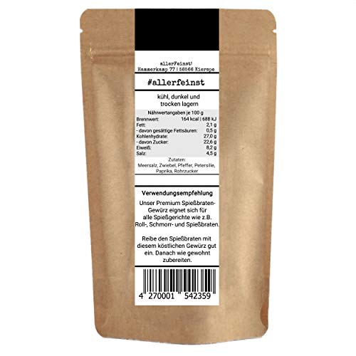 allerFeinst! - Premium Spießbraten Gewürzzubereitung, Gewürz für Spieß- und Rollbraten, 1er Pack (1 x 150g)