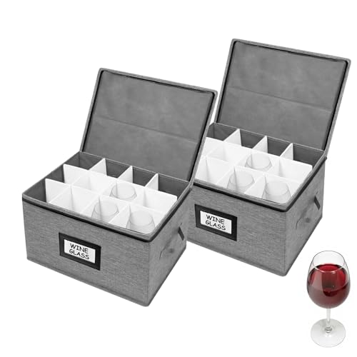 HURZMORO Wine Glass Storage 2-Pack