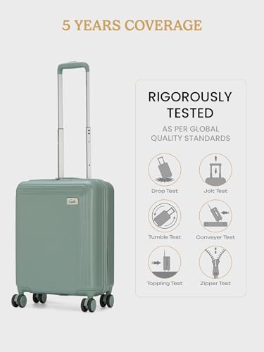 Image of Genie Rhythm Hard Luggage with Organized Interiors and Dual Wheels - Cabin - Forrest Whisper