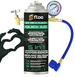 1x INfloo Quick A/C 5en1 – (Gas R134a + Aceite + Sellador + Tinte UV + Deshidratante) + Manguera con manómetro + Guantes