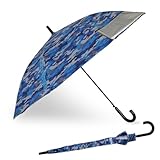 小川(Ogawa) コンバース キッズ長傘 子供日傘 先端が丸いから危なくない T型露先 UVカット率＆遮光率99.9％以上 遮熱加工 抗菌加工手元 はっ水 適用身長140cm 迷彩 ネイビー 透明窓付き 晴雨兼用 ジャンプ式