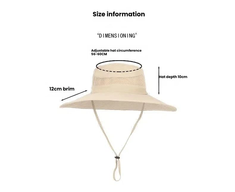 Chapeau ventilateur solaire à larges bords avec double ventilation USB - 6