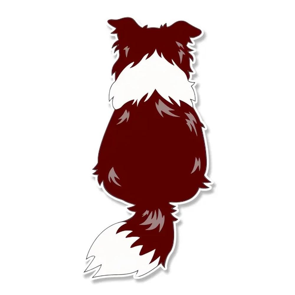 Border Collie Car Stickers for Auto Rear Window Body Trunk Vinyl Decals Pupply Vehicle Decoration(3,7.5X15CM)