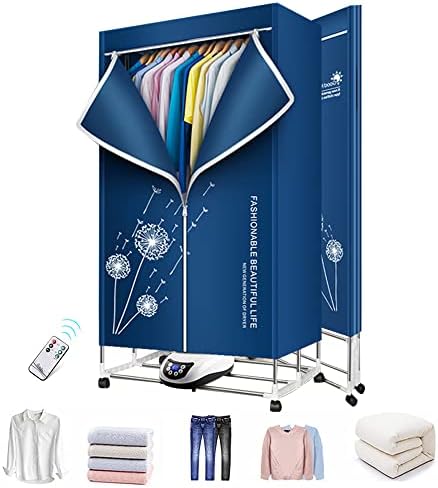 Mpared 1200W Foldable Electric Clothes Dryer, 3 Layer Electric Heated Clothes Airer Dryer Rack, 220V Small Household Dryer With Dustproof Cloth Curtain, Energy-Efficient, Onecolor