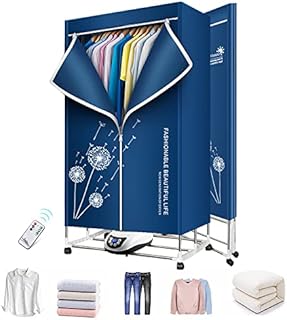 Mpared 1200W Foldable Electric Clothes Dryer, 3 Layer Electric Heated Clothes Airer Dryer Rack, 220V Small Household Dryer With Dustproof Cloth Curtain, Energy-Efficient, Onecolor