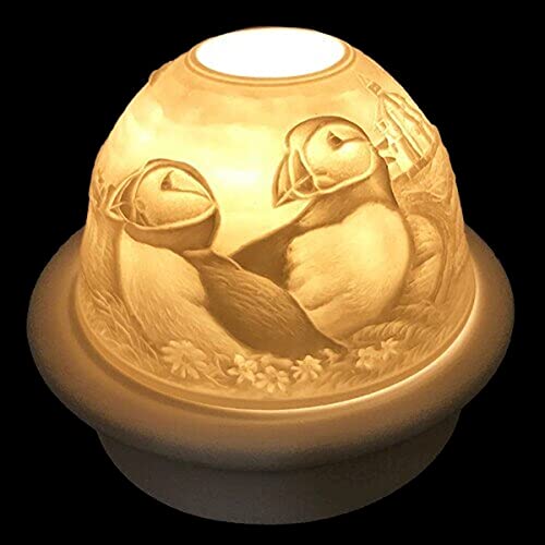 Puffins Tea Light Dome Candle Holder