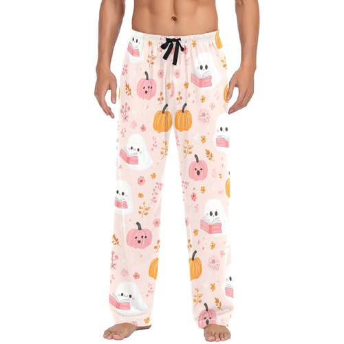 Cute Spirits with Men's Cotton Pajama Pants with Pockets and Drawstring Comfortable and Stylish,S2