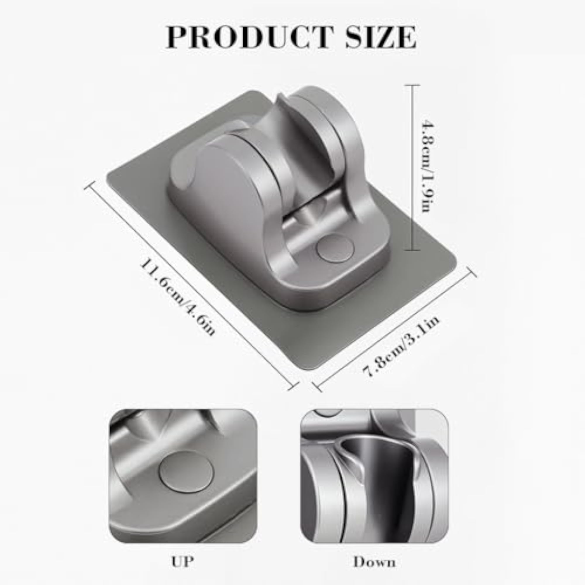 2Pcs Self-Adhesive Shower Head Bracket