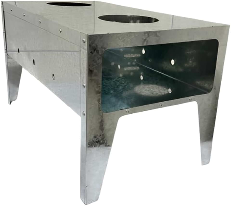 Fogão a Lenha Portátil 2 Bocas Portátil Doméstico Camping Pescaria