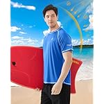 Roadbox Men's UPF 50+ Swim Shirts, Short Sleeve UV Sun Protection Rash Guard T-Shirt, Quick Dry Water Surfing Beach Tees - Image 3
