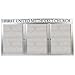 Aarco Products Aarco 3 Door Enclosed Aluminum Framed Bulletin Board w/Header - 96"W x 48"H
