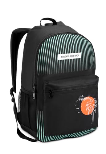 Mochila de Costas Escolar Dia a Dia Viagem Passeio Masculina e Feminina - Denlex (Miami)