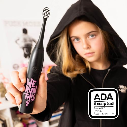 Image of Made by Dentists Sonic X Electric Toothbrush - Rechargeable Kids Sonic Toothbrush, 8X Plaque Removal, 2 Speed Modes, 2-Minute Timer, 6 Brush Heads Included, We Run This Edition