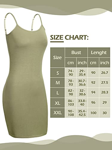 Geyoga 8 Pcs Full Slip for Women Under Dress Mini Adjustable Spaghetti Strap Cami Shapewear Undergarment3