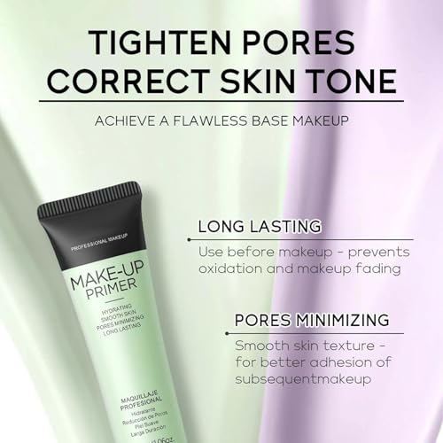 Green Colour Corrector Primer Makeup, Anti-Redness Face, Grips Makeup to Last, for Red & Blemished Skin, Pore Minimizer, Hydrating Make up, Balance Skin Tone - Image 4