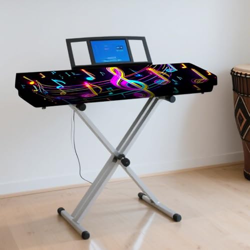 Image of Nuxovilar Neon Note Piano Cover Elastic Milk Silk 88 Key