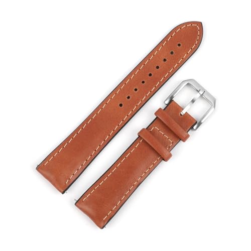 Bracelet de montre en cuir de vache véritable et silicone étanche 20mm