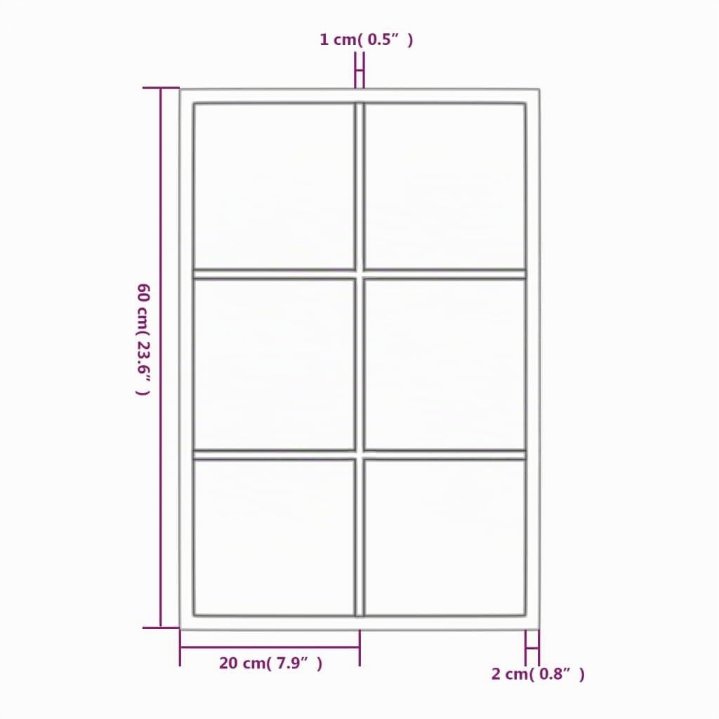 vidaXL Wandspiegel Hängespiegel Spiegel Flurspiegel Dekospiegel Schminkspiegel Wohnzimmer Wandmontage Badspiegel Schwarz 60x40cm Metall