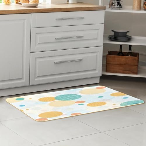 Alfombras de cocina absorbentes lavables amarillas de dos piezas 7