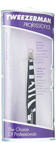 Tweezerman - Pinzette zebrate, con punta inclinata...
