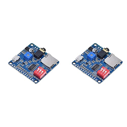 Reinscer 2X DY-SV5W Sprachwiedergabemodul für MP3 MusikAbspieler Sprachwiedergabeverstärker 5 W SD/TF Karte Integrierter UART I/O Trigger