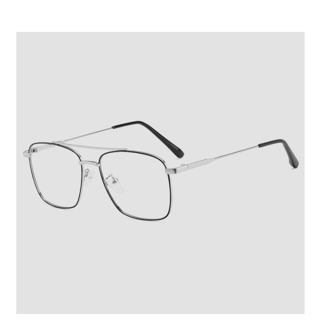 Occhiali da vista in metallo anti luce blu con montatura per uomo e donna