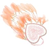 Attrape-rêves pour chambre : orné de plumes et conçu en forme de cœur, cet attrape-rêves est délicat et unique, parfait pour la saint-valentin. décoration murale en forme de cœur