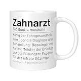 CupHaven® Zahnarzt Tasse Wörterbuch Zahnarzt Zahnärztin Zahnmedizin Zahnmediziner Kaffeetasse Kaffeebecher Becher Geschenk Geschenkidee