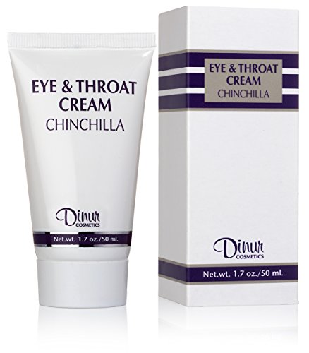 Dinur Cosmetics Chinchilla Eye & Throat Cream Reduces Fine Lines Wrinkles Puffy Eyes & Under Eye Dark Circles Penetrates Delicate Skin for Men & Women 1.7 oz. 50 ml