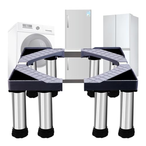 WXJHNYBS Lavadora Base Ajustable Varias Alturas Base Regulable para Nevera Amortiguamiento Base Regulable para Nevera Secadora,8PatasDe-25CmDeAlto