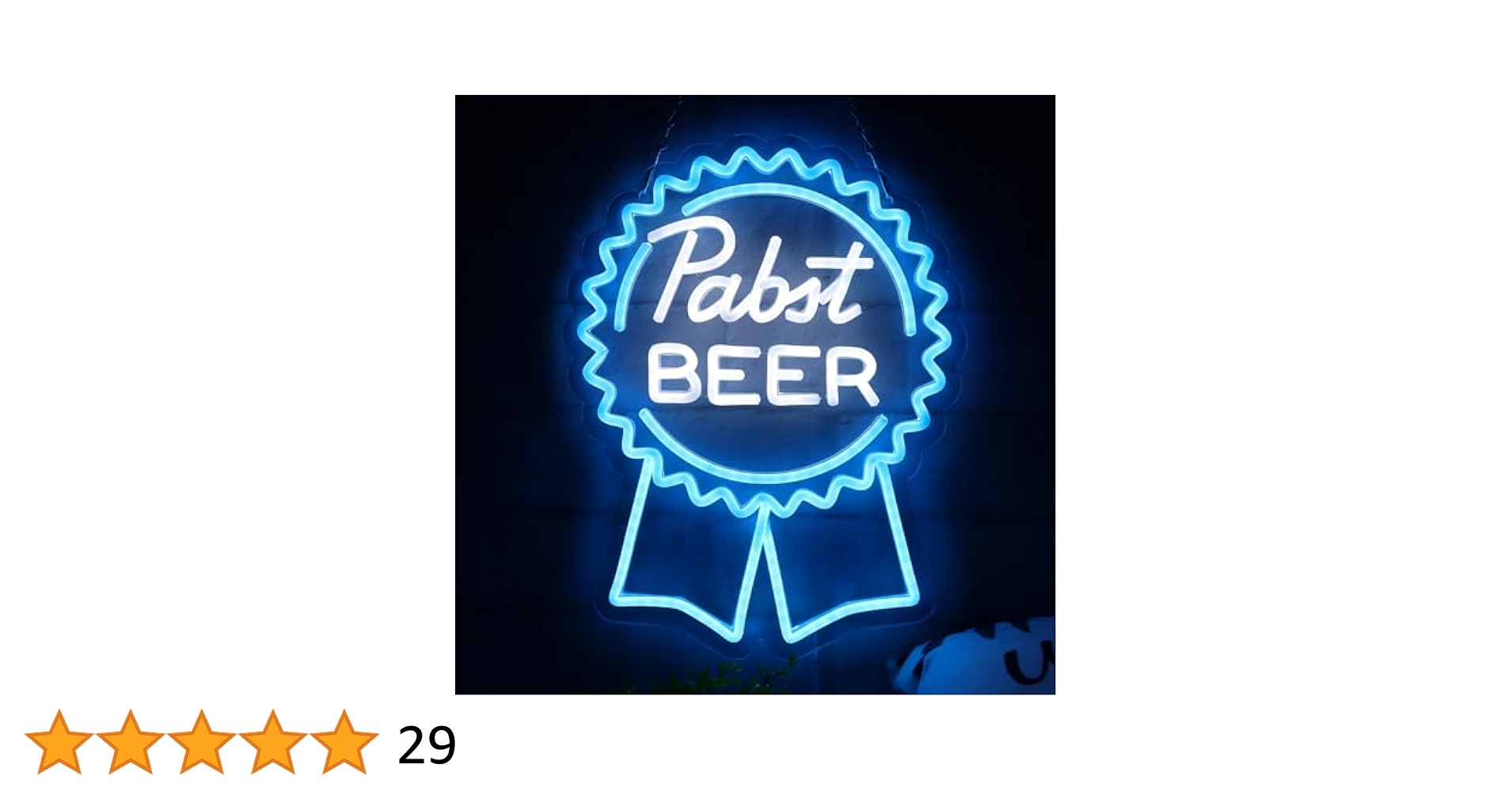 AHlove Pabst Beer Neon Signs for Wall Decor，LED Neon Lights