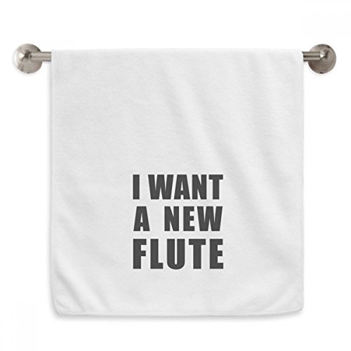 Flûte traversière serviette moelleuse blanche 33x74 cm DIYthinker