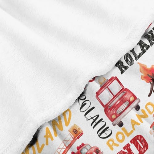 Image of Personalized Fire Trucks Firefighter Custom Baby Blanket Gifts for Boys Girls Super Soft Blanket Swaddle Newborn Cozy Receiving Blanket Stroller Throw 40x30 in for Puppy