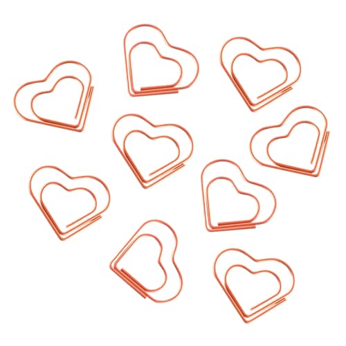 Tilibra - Clips Coração Ouro Rose, 20 unidades