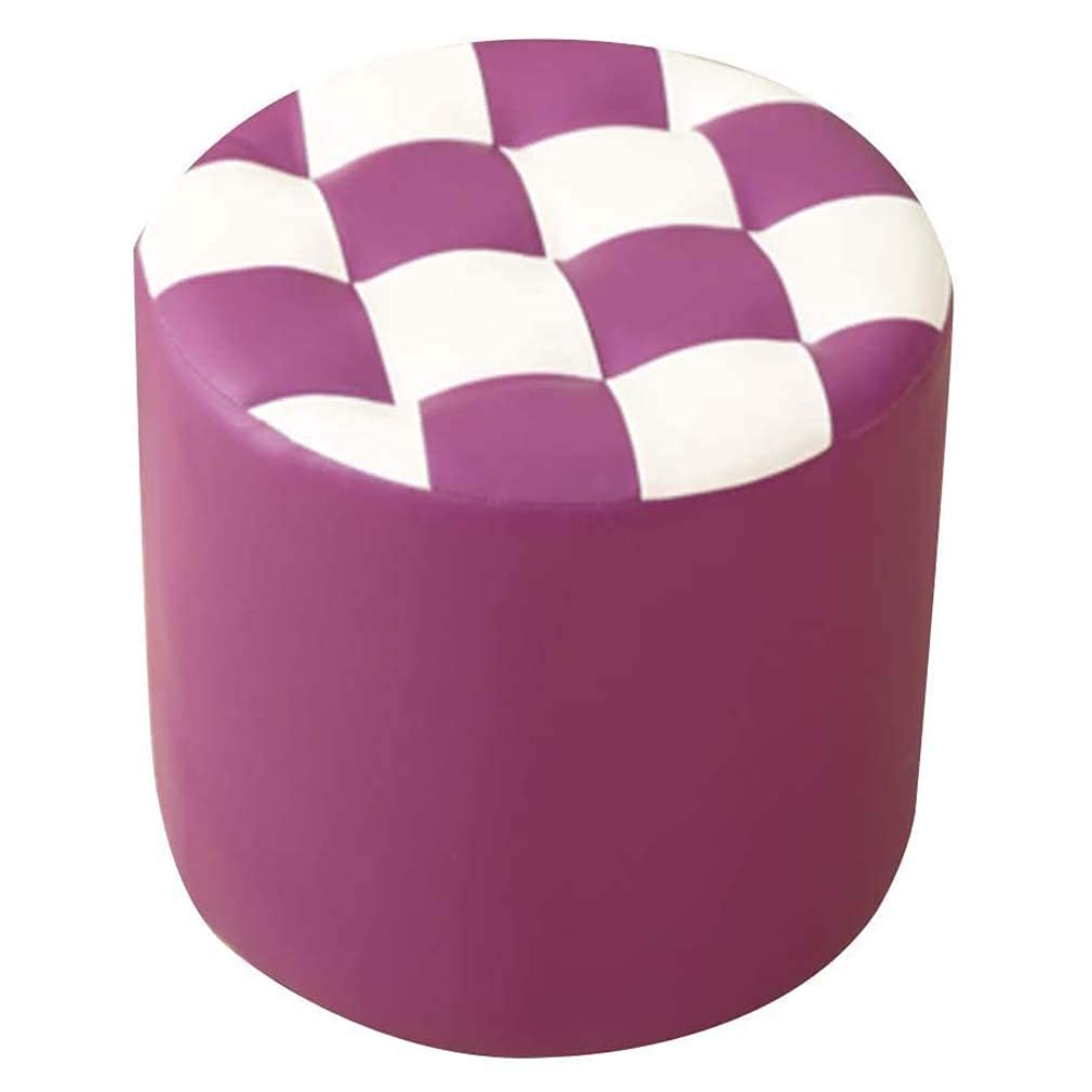 Siège de Vanité Décoratif Tabouret Rond en Faux Cuir Chic pour Coiffeuse