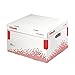 Produktbild Esselte 623912 Archiv-Klappdeckelbox SPEEDBOX, Groß: M, weiß/rot