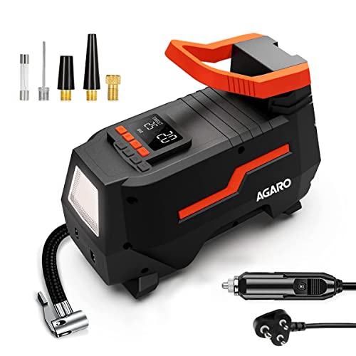 AGARO TI2157 Digital Portable Tyre Inflator/Pressure Gauge, ...