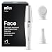 Braun FaceSpa Facial Epilator & Cleansing System, 810, White/Silver