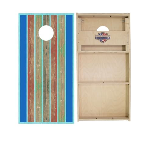 Skip's Garage Kai Surf Board Cornhole Boards - WSOC Runway Series - Includes (2) Boards (Resin Bags) + (2) Board Hole Lights