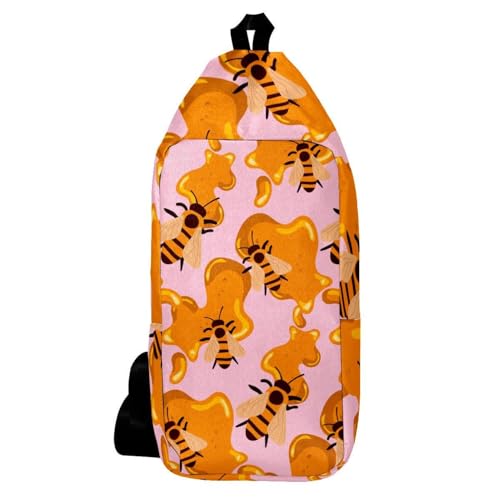 Sac à dos à bandoulière Bee on Sweet Honey multicolore compact pour le quotidien