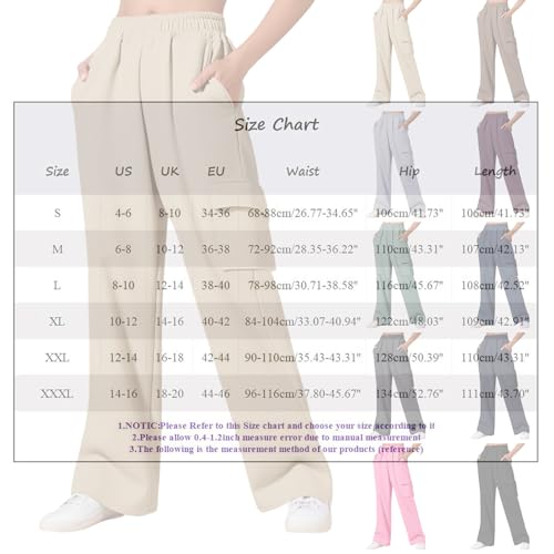 Sweatpants Women High Waisted 2025 Wide Leg Pants Casual Baggy Loose Elastic Trouser with Pockets Fashion Y2K Clothes4