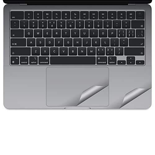 Arisase Premium Palm Rest Cover Skin mit Trackpad-Schutzfolie für MacBook Air 13,6 Zoll mit M2-Chip 2022 (Modell: A2681) PVC-Laptop-Schutzzubehör (grau) Cover