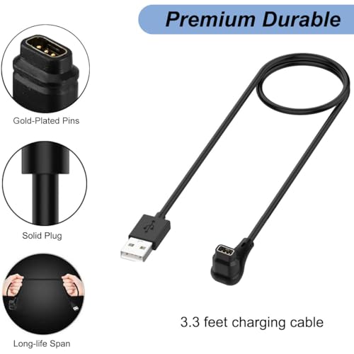 Cargador para Coros Pace Pro Apex 4 cable de carga USB de repuesto doble 1m 4