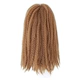 3 Packs Afro Kinky Marley Braids Hair Extensions Twist Crochet Braids Kanekalon Synthetic Hair 18 Inch (27#)